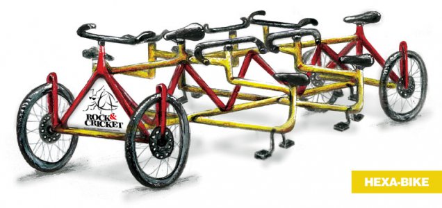 SA's 1st fun 6-seater bicycle.  Perfect for business and education campus facilities, fun-days and teambuilding.